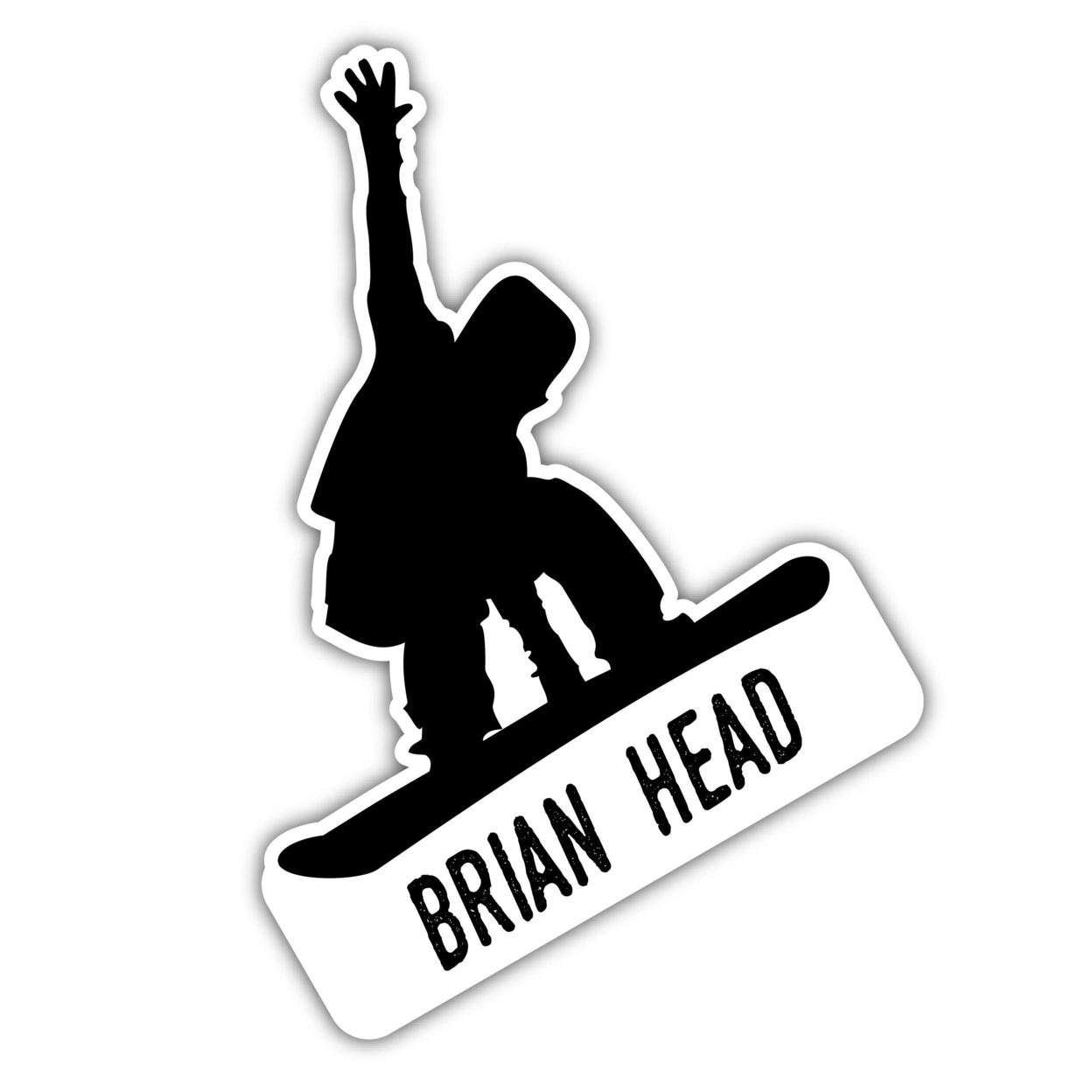 Brian Head Utah Ski Adventures Souvenir 4 Inch Vinyl Decal Sticker Board Design