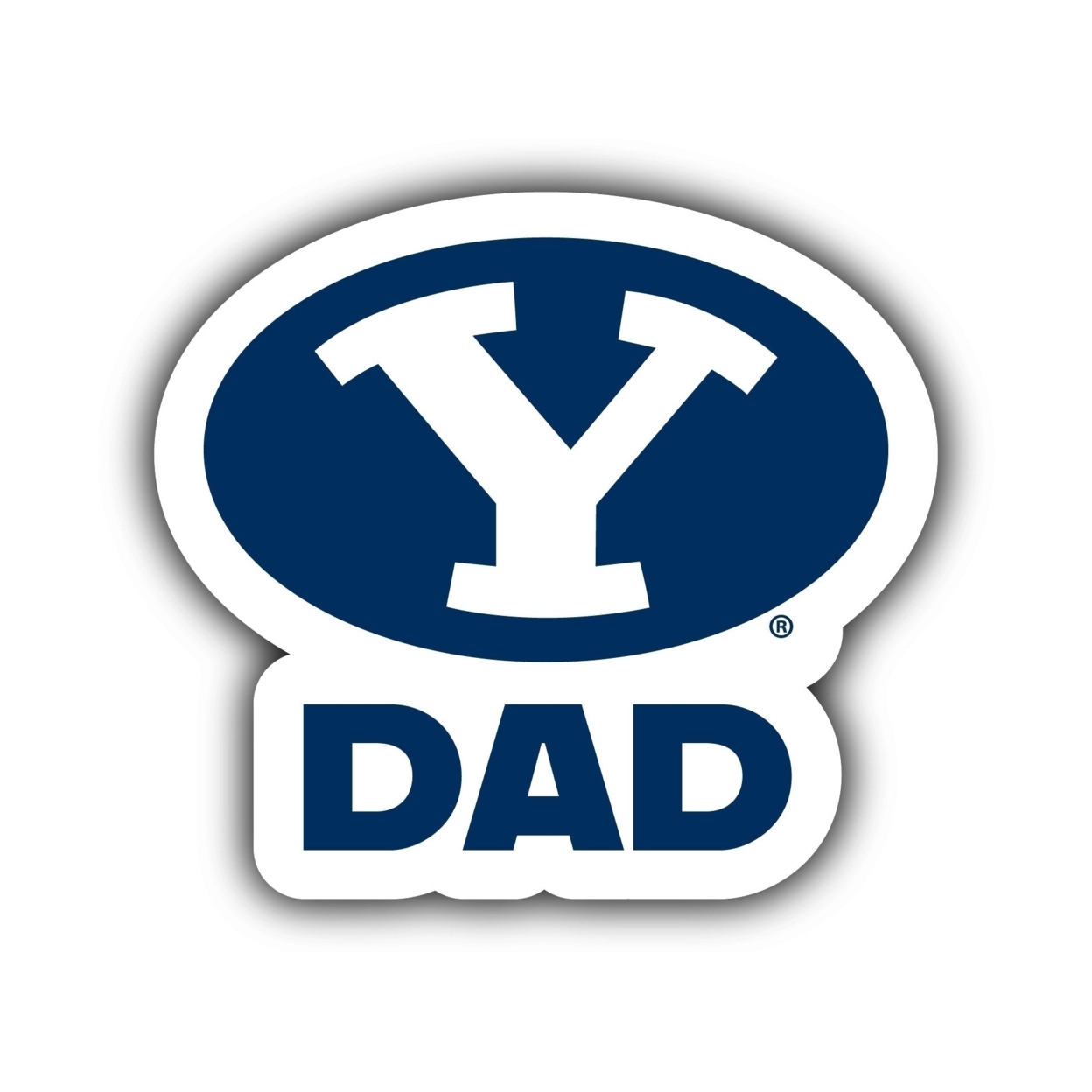 Brigham Young Cougars 4-Inch Proud Dad Die Cut Decal