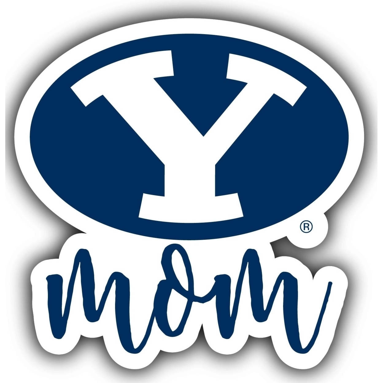 Brigham Young Cougars Proud Mom 4-Inch Die Cut Decal