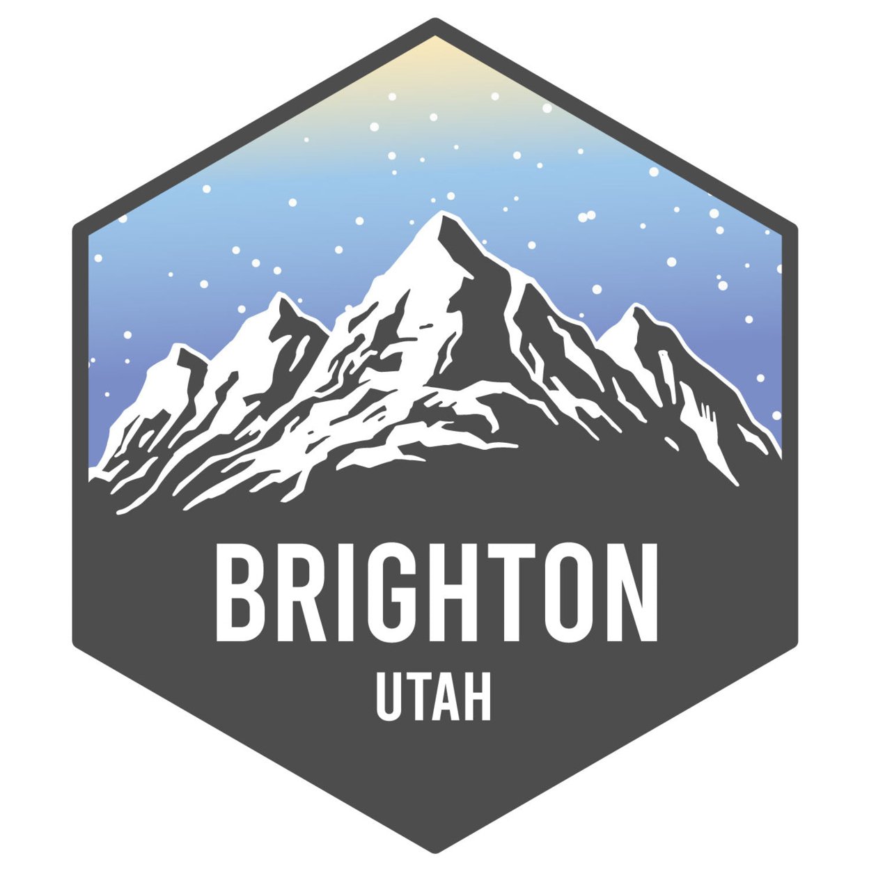 Brighton Utah Ski Adventures Souvenir 4 Inch Vinyl Decal Sticker