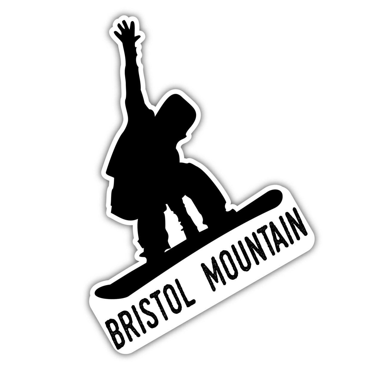 Bristol Mountain New York Ski Adventures Souvenir 4 Inch Vinyl Decal Sticker Mountain Design