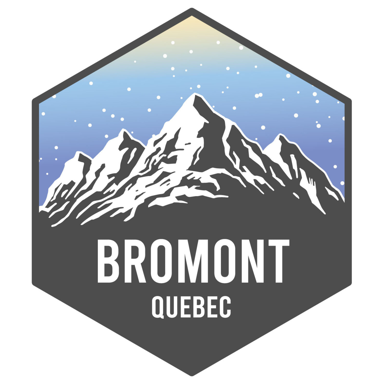 Bromont Quebec Ski Adventures Souvenir 4 Inch Vinyl Decal Sticker