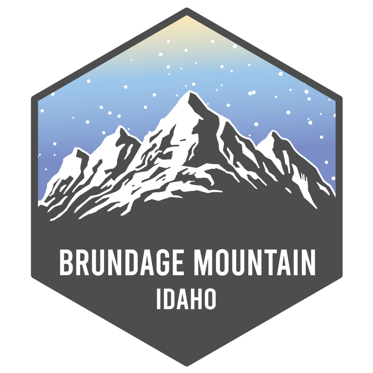 Brundage Mountain Idaho Ski Adventures Souvenir 4 Inch Vinyl Decal Sticker