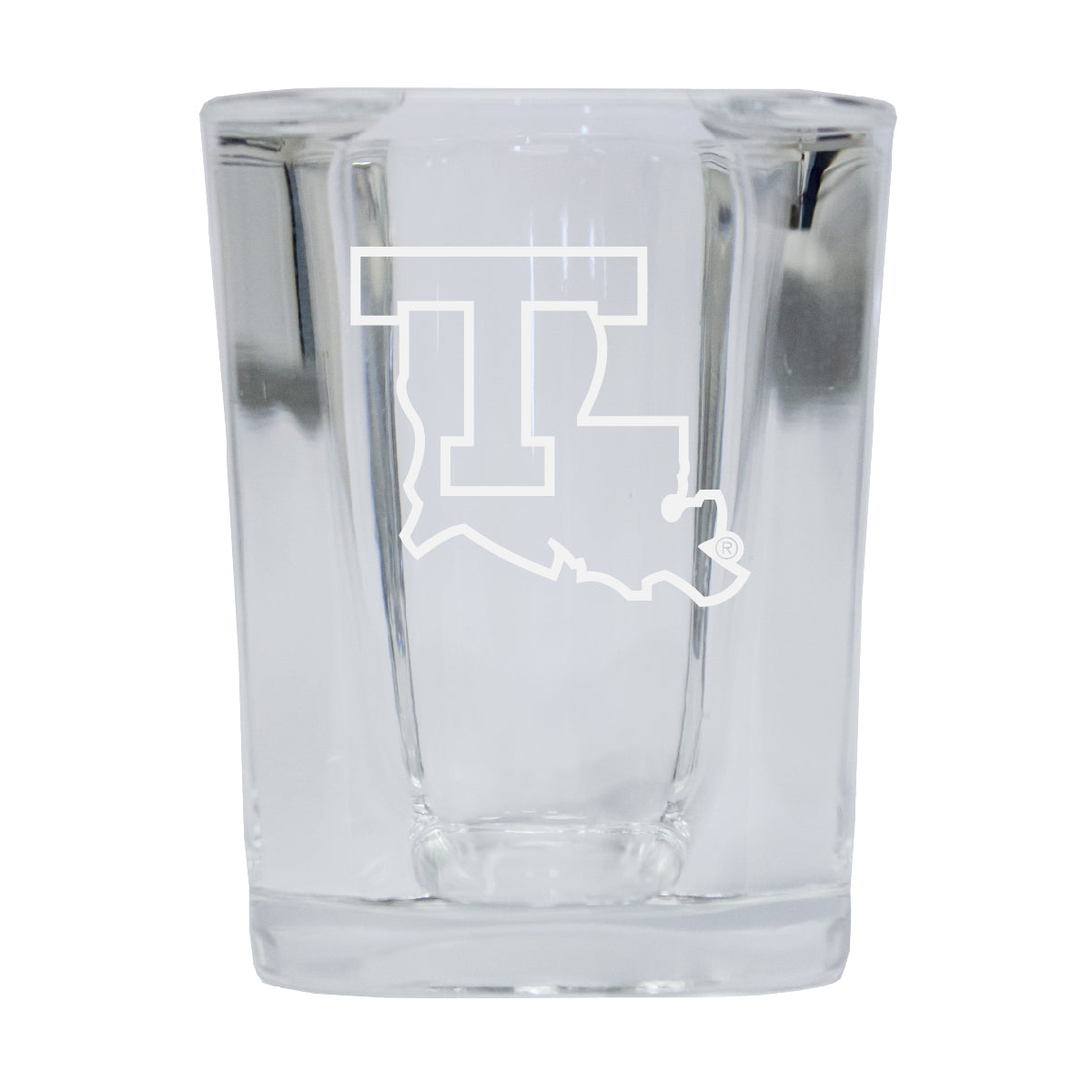 Louisiana Tech Bulldogs 2 Ounce Square Shot Glass Laser Etched Logo Design