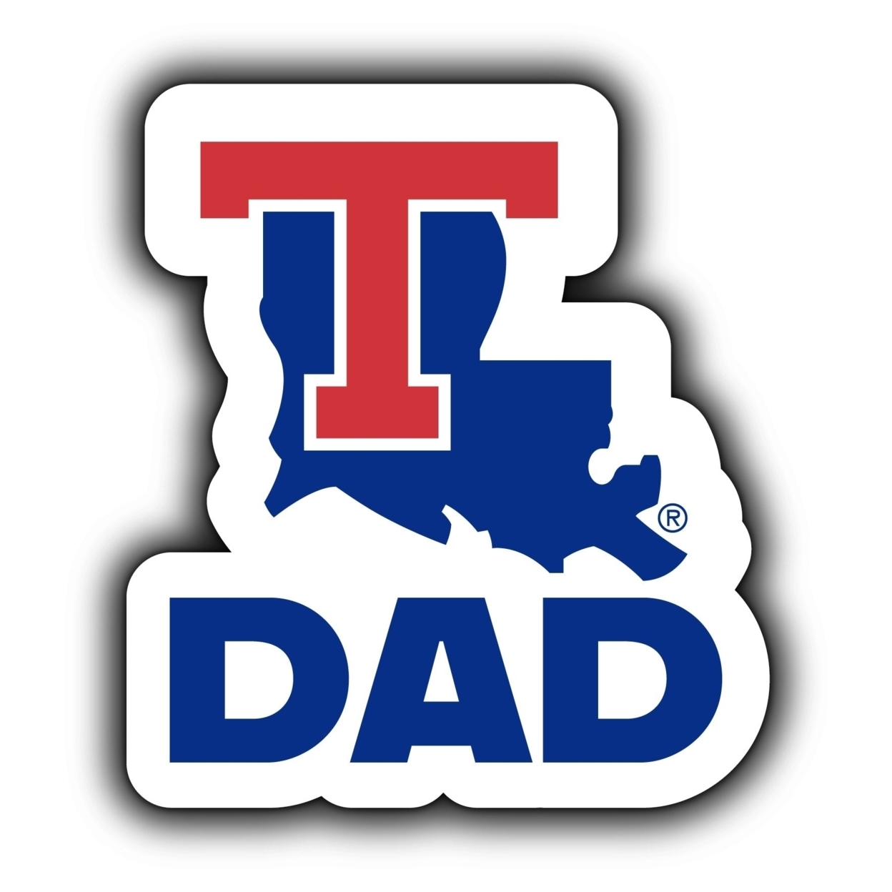Louisiana Tech Bulldogs 4-Inch Proud Dad Die Cut Decal