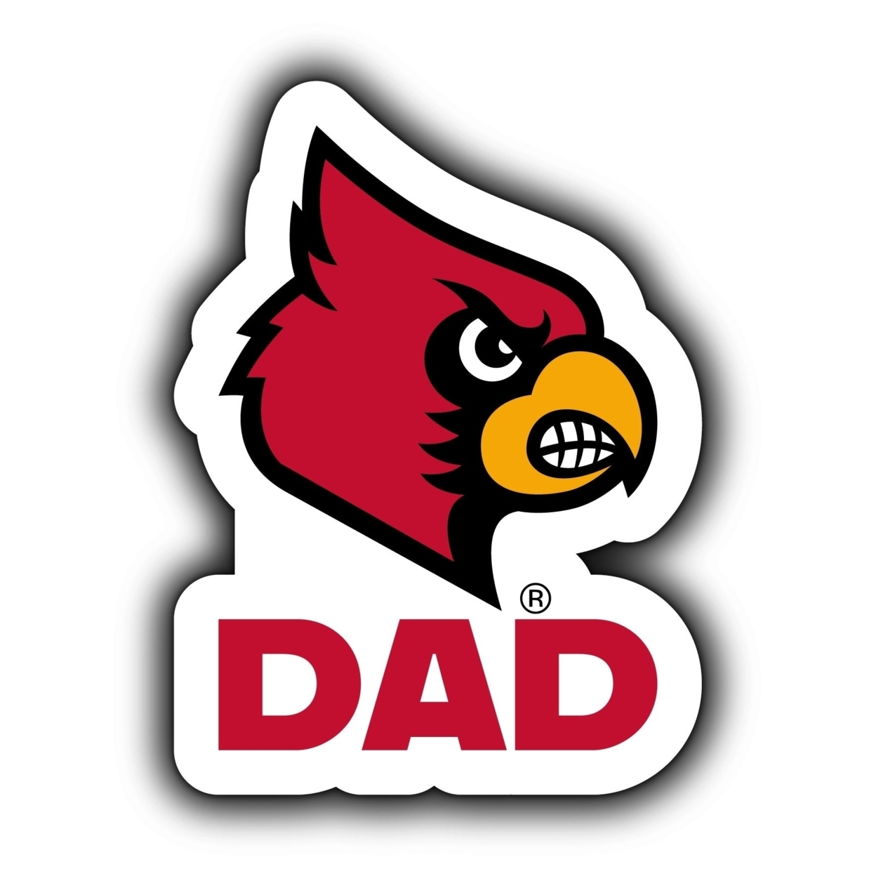 Louisville Cardinals 4-Inch Proud Dad Die Cut Decal