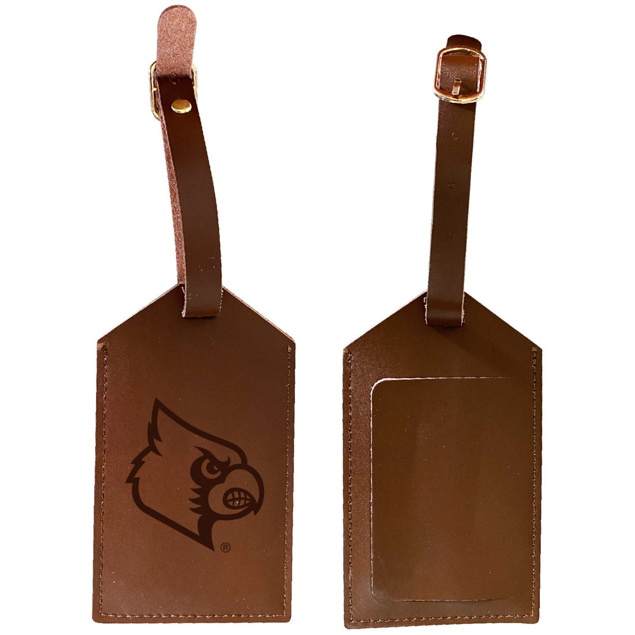 Louisville Cardinals Leather Luggage Tag Engraved