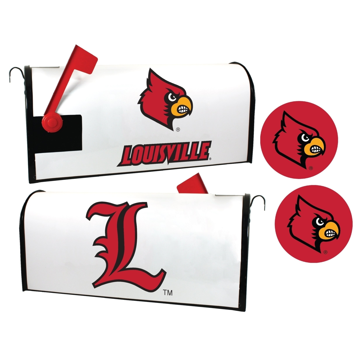 Louisville Cardinals Magnetic Mailbox Cover & Sticker Set
