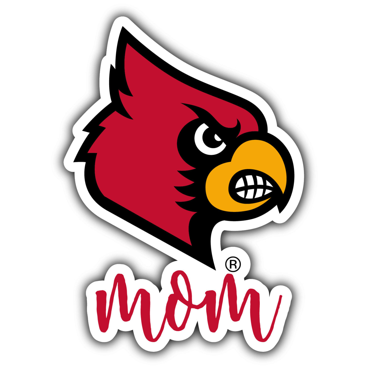 Louisville Cardinals Proud Mom 4-Inch Die Cut Decal