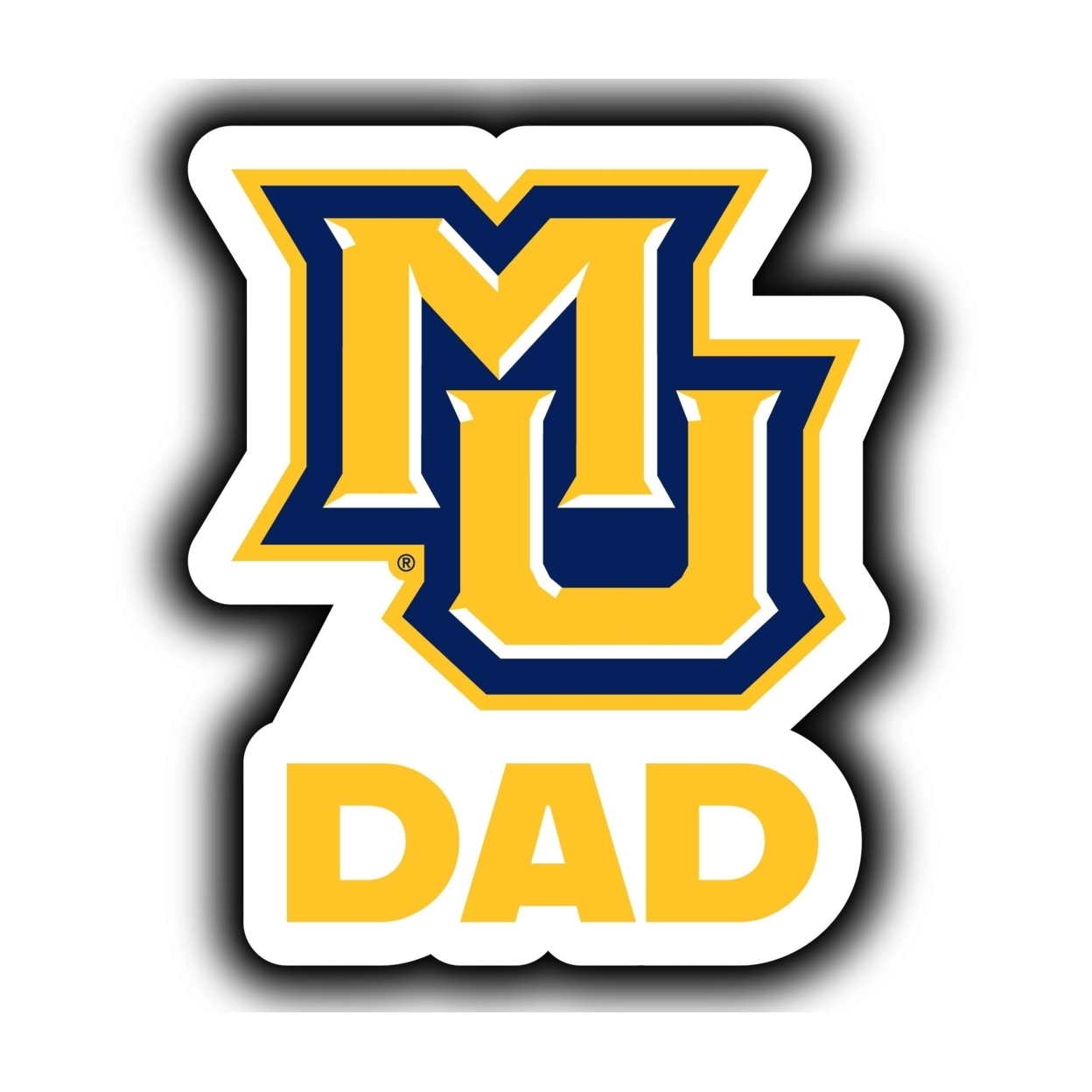 Marquette Golden Eagles 4-Inch Proud Dad Die Cut Decal