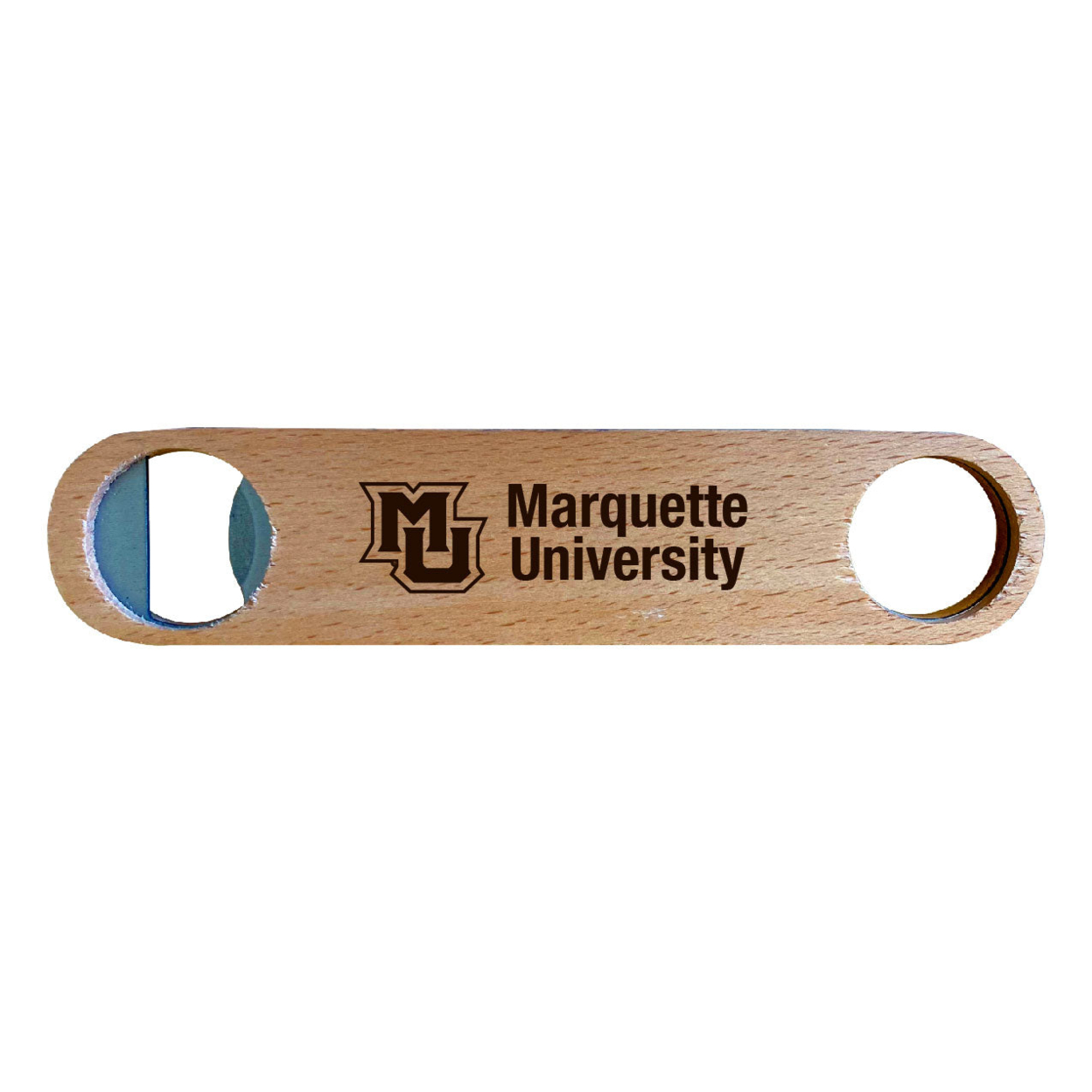 Marquette Golden Eagles Laser Etched Wooden Bottle Opener College Logo Design