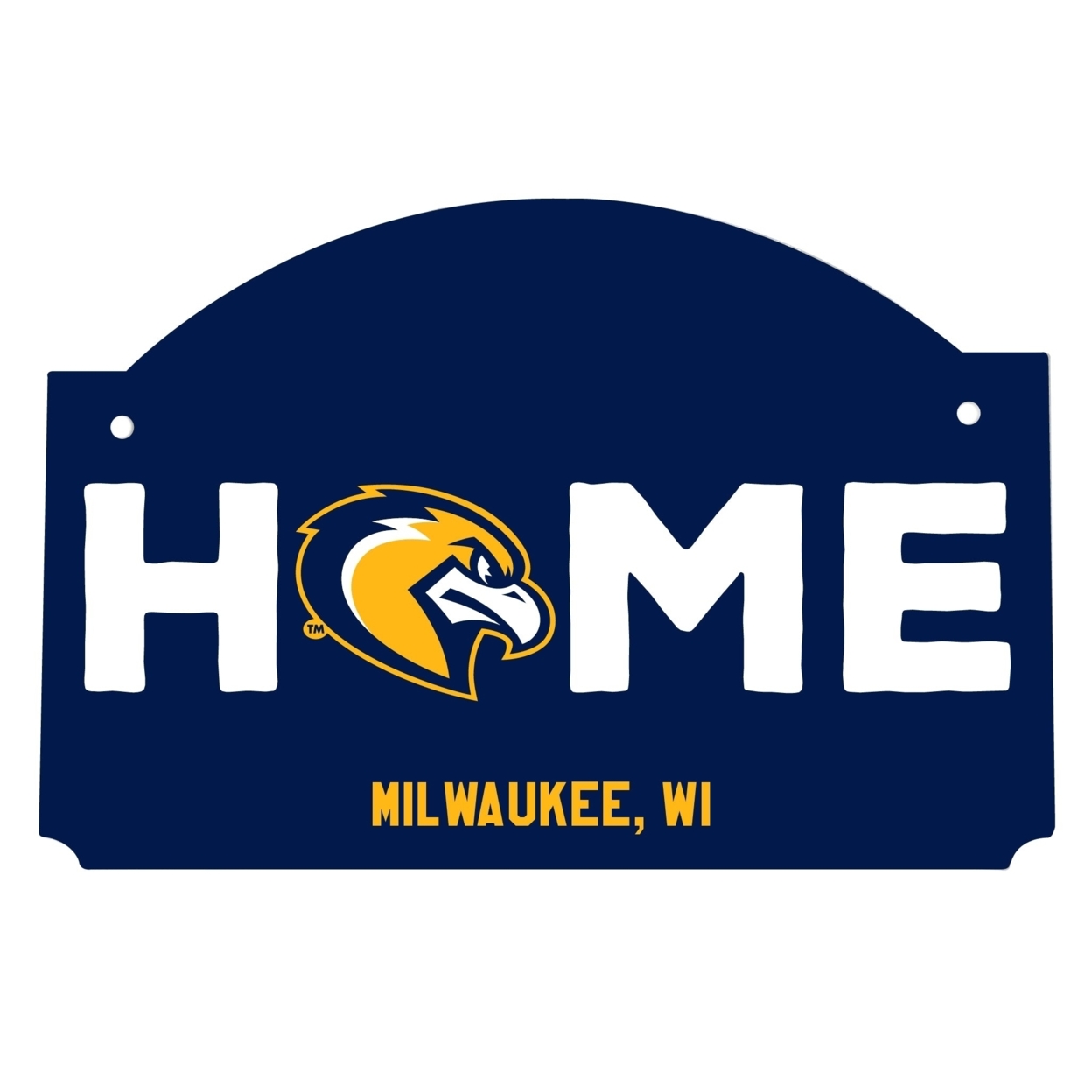 Marquette Golden Eagles Wood Sign With String