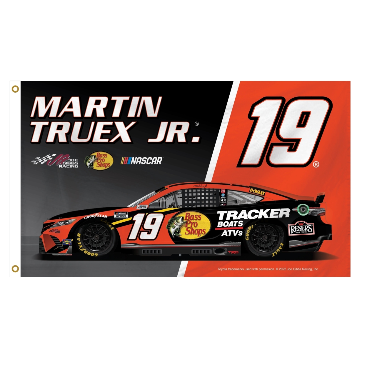Martin Truex Jr. #19 Nascar 3' X 5' Car Flag New For 2022