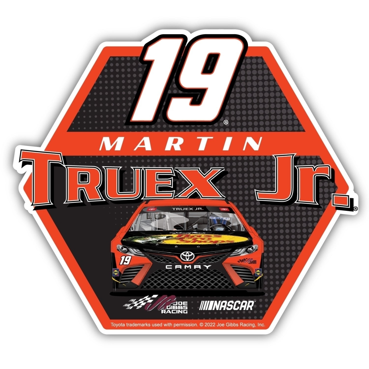 Martin Truex Jr. #19 NASCAR Laser Cut Decal