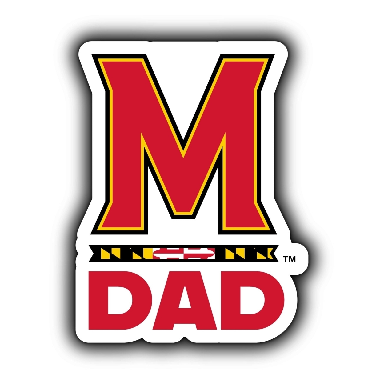 Maryland Terrapins 4-Inch Proud Dad Die Cut Decal