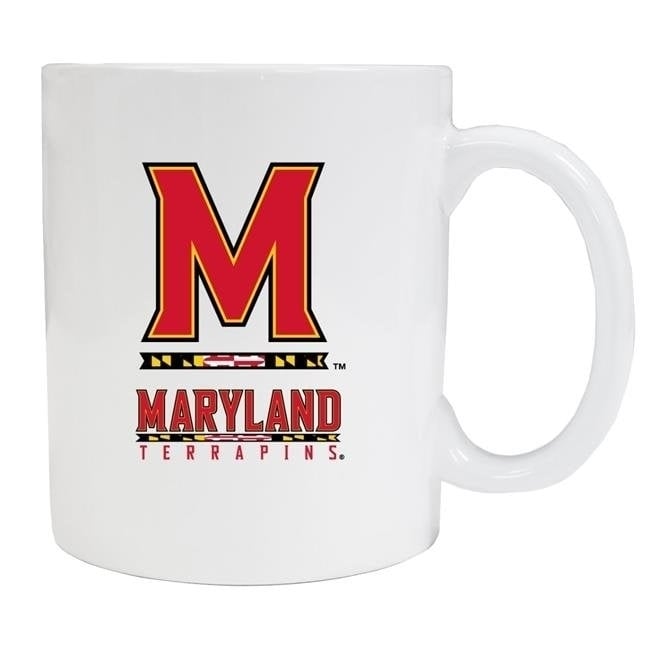 Maryland Terrapins White Ceramic Mug 2-Pack (White).