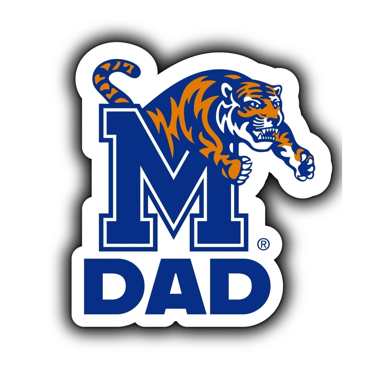 Memphis Tigers 4-Inch Proud Dad Die Cut Decal