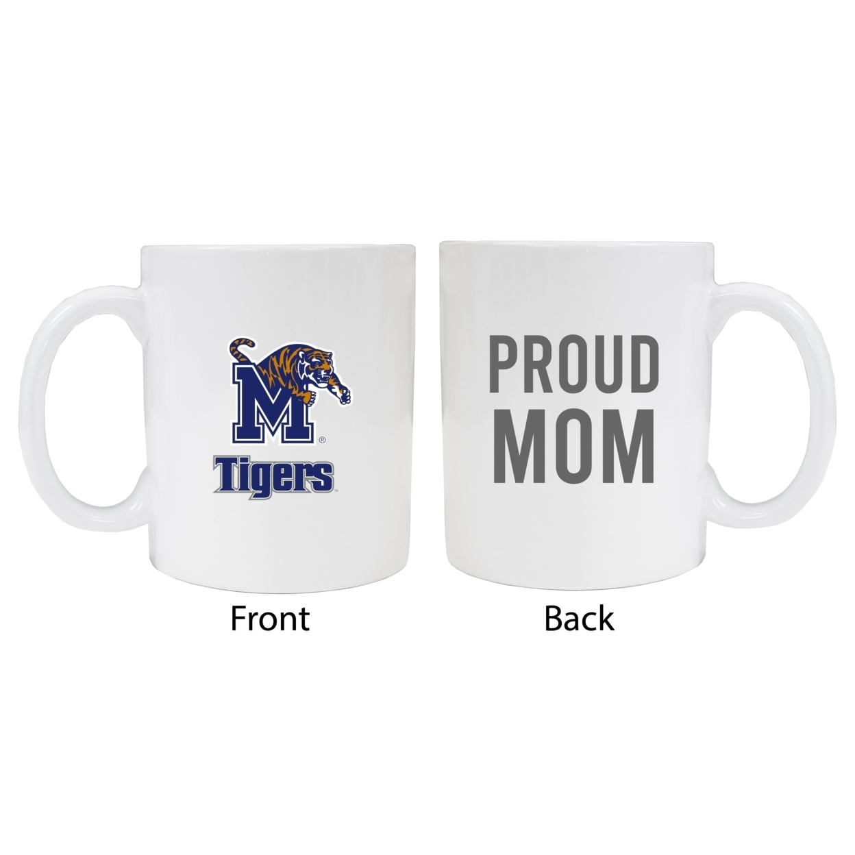 Memphis Tigers Proud Mom Ceramic Coffee Mug - White (2 Pack)