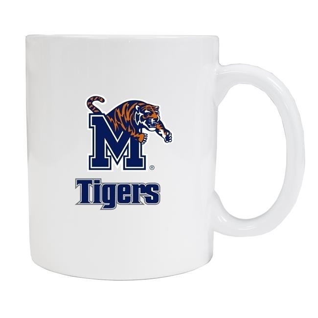 Memphis Tigers White Ceramic Mug 2-Pack (White).