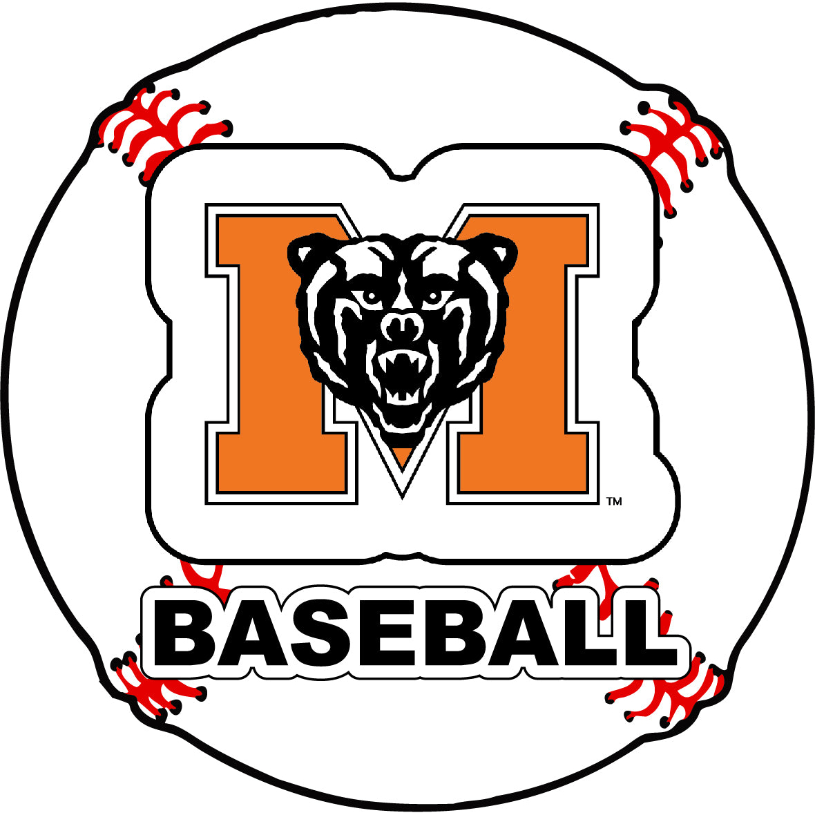 Mercer University 4-Inch Round Baseball Vinyl Decal Sticker