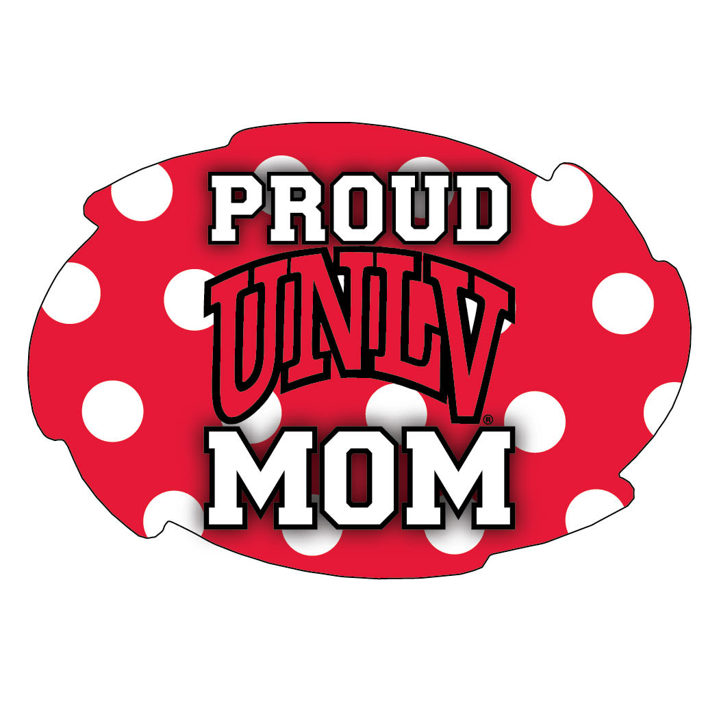 UNLV Rebels NCAA Collegiate Trendy Polka Dot Proud Mom 5 X 6 Swirl Decal Sticker
