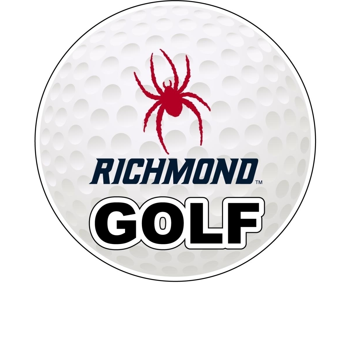 Richmond Spiders 4-Inch Round Golf Ball Vinyl Decal Sticker