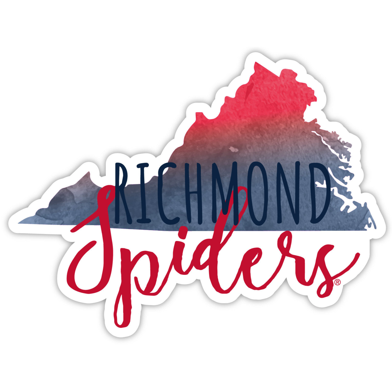 Richmond Spiders Watercolor State Die Cut Decal 2-Inch