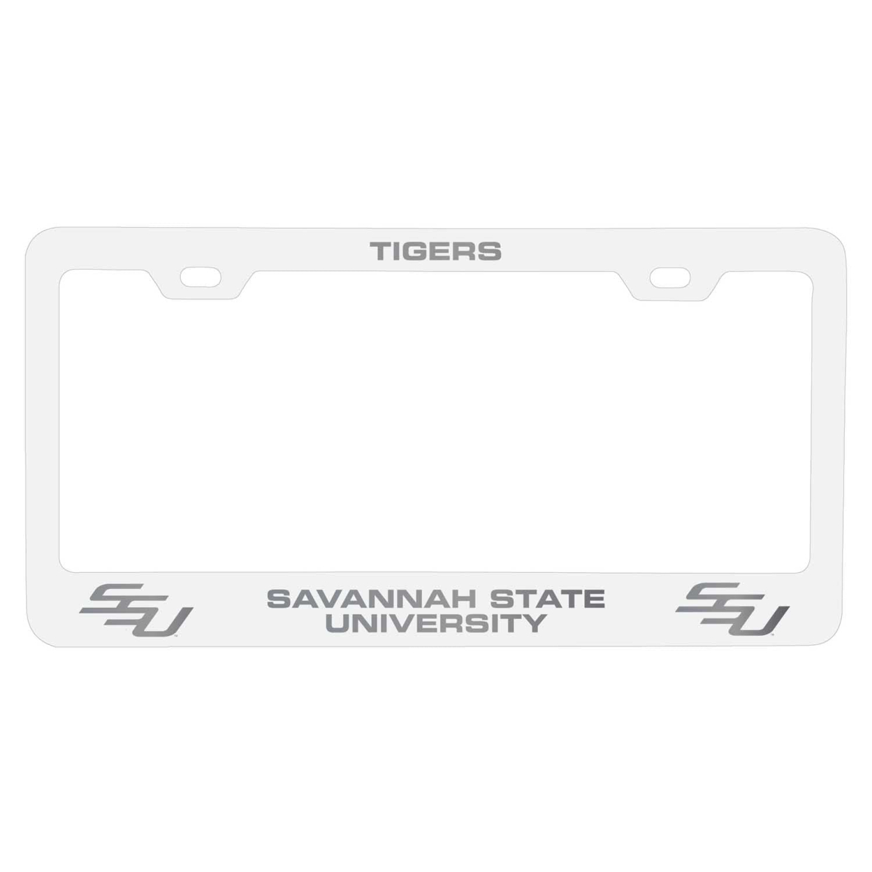 Savannah State University Etched Metal License Plate Frame Choose Your Color