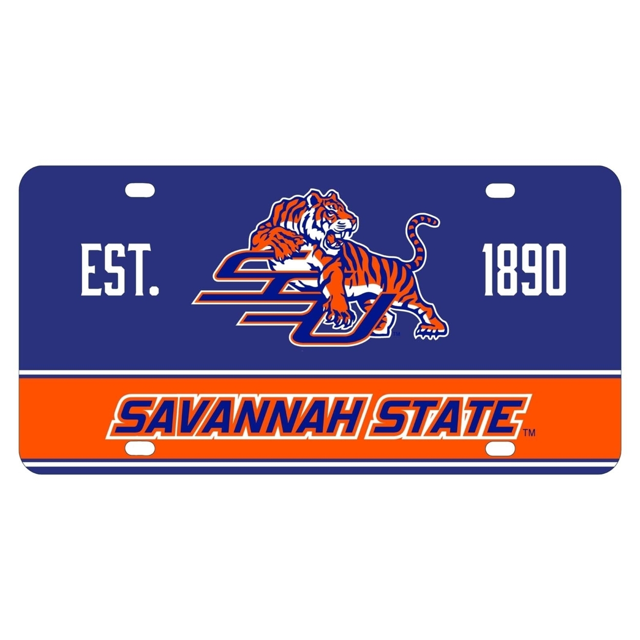 Savannah State University Metal License Plate