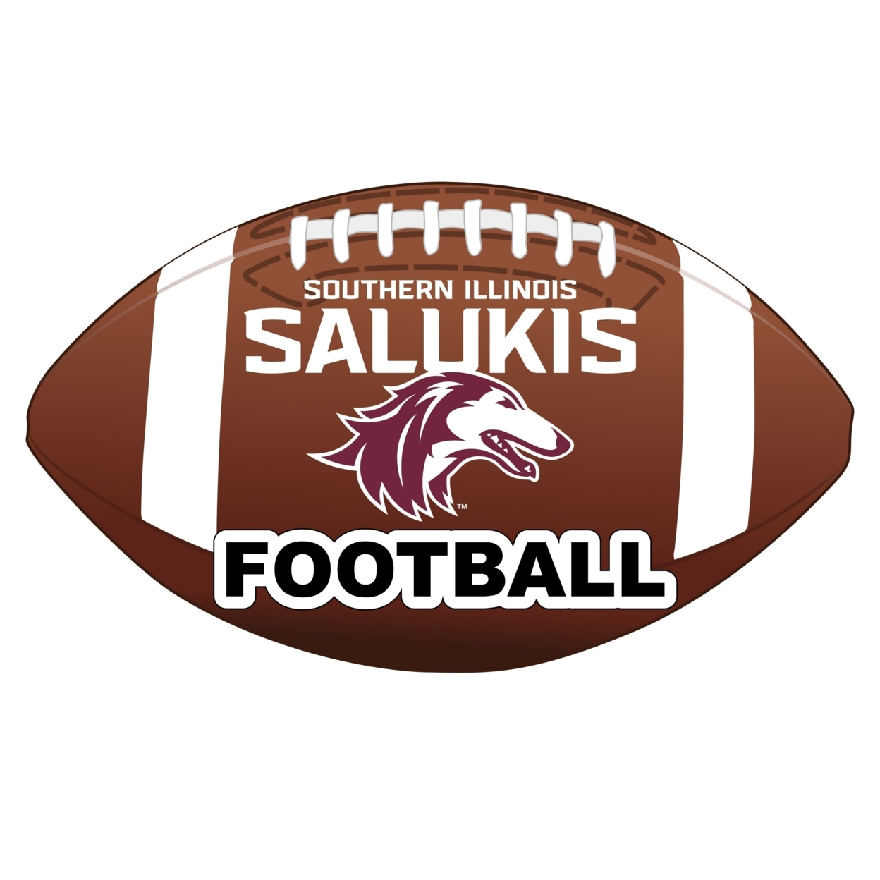 Southern Illinois Salukis 4-Inch NCAA Football Vinyl Decal Sticker