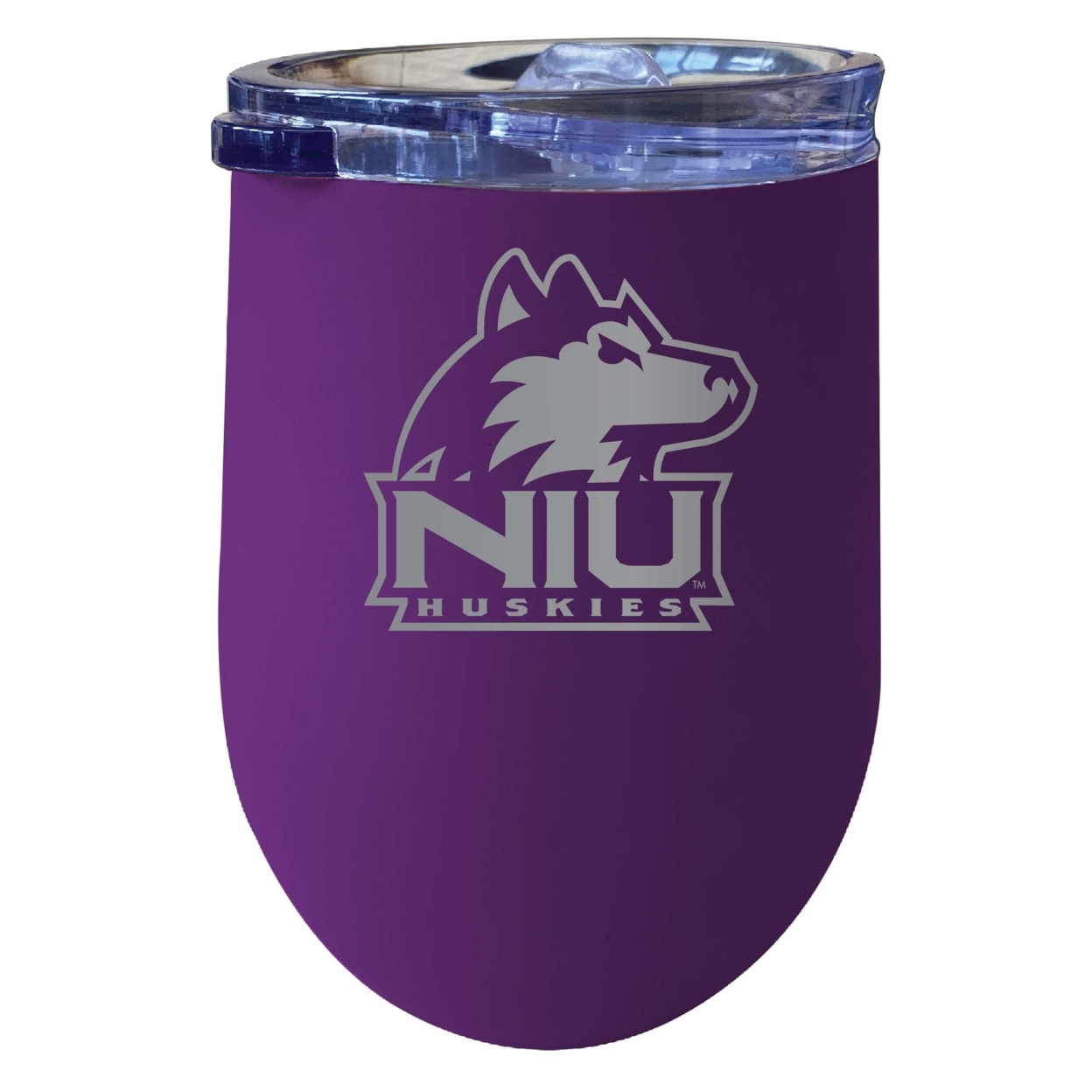 Northern Illinois Huskies 12 Oz Etched Insulated Wine Stainless Steel Tumbler Purple