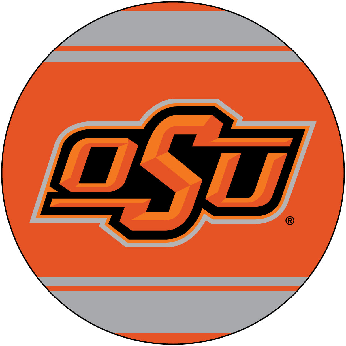 Oklahoma State Cowboys 4 Inch Round Trendy Polka Dot Magnet