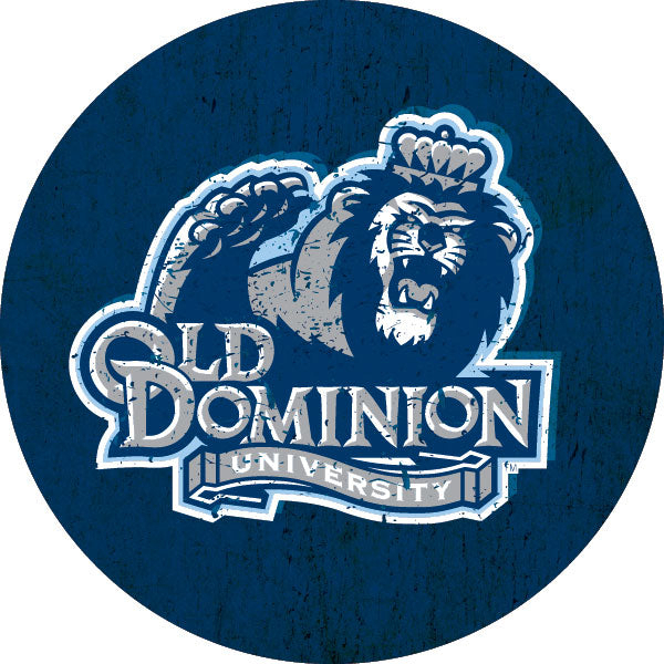Old Dominion Monarchs Distressed Wood Grain 4 Inch Round Magnet