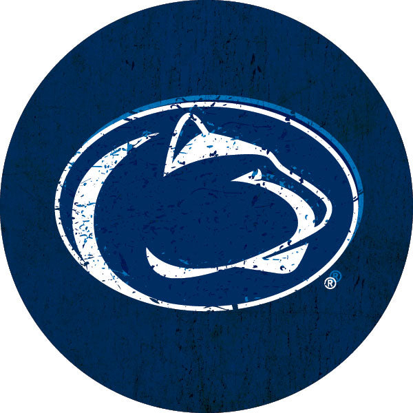 Penn State Nittany Lions Distressed Wood Grain 4 Round Magnet