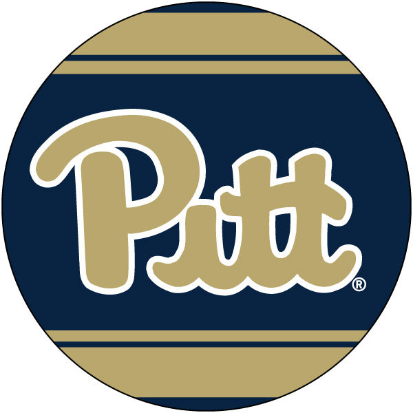 Pittsburgh Panthers 4 Inch Round Trendy Polka Dot Magnet