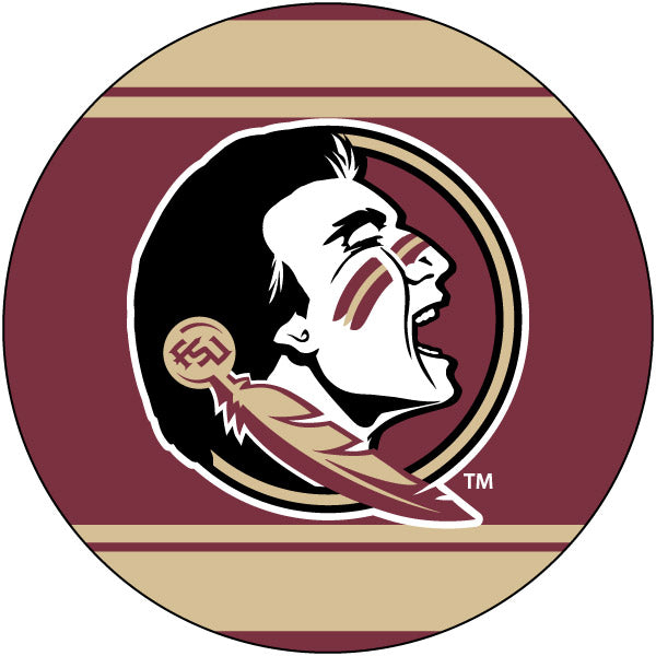 R And R Imports, Inc Florida State Seminoles Collegiate 4 Inch Round Trendy Polka Dot Magnet