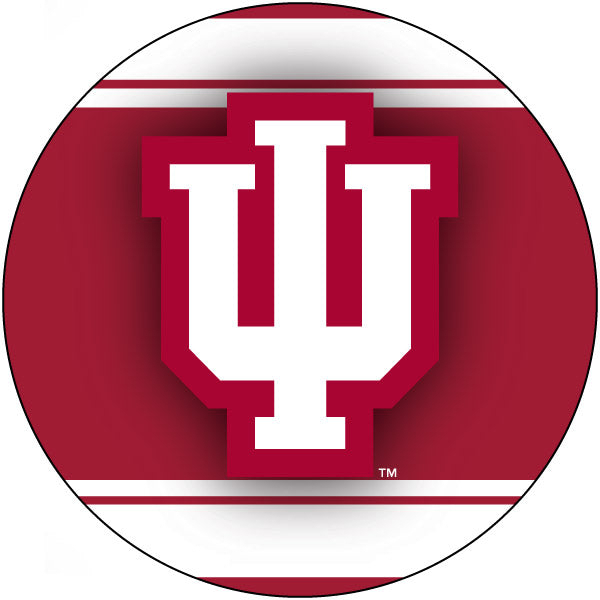 R And R Imports, Inc Indiana Hoosiers Collegiate 4 Inch Round Trendy Polka Dot Magnet