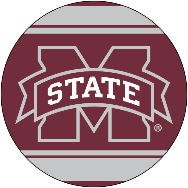 R And R Imports, Inc Mississippi State Bulldogs 4 Inch Round Trendy Polka Dot Magnet