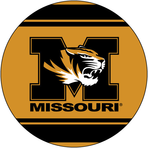 R And R Imports, Inc Missouri Tigers 4 Inch Round Trendy Polka Dot Magnet