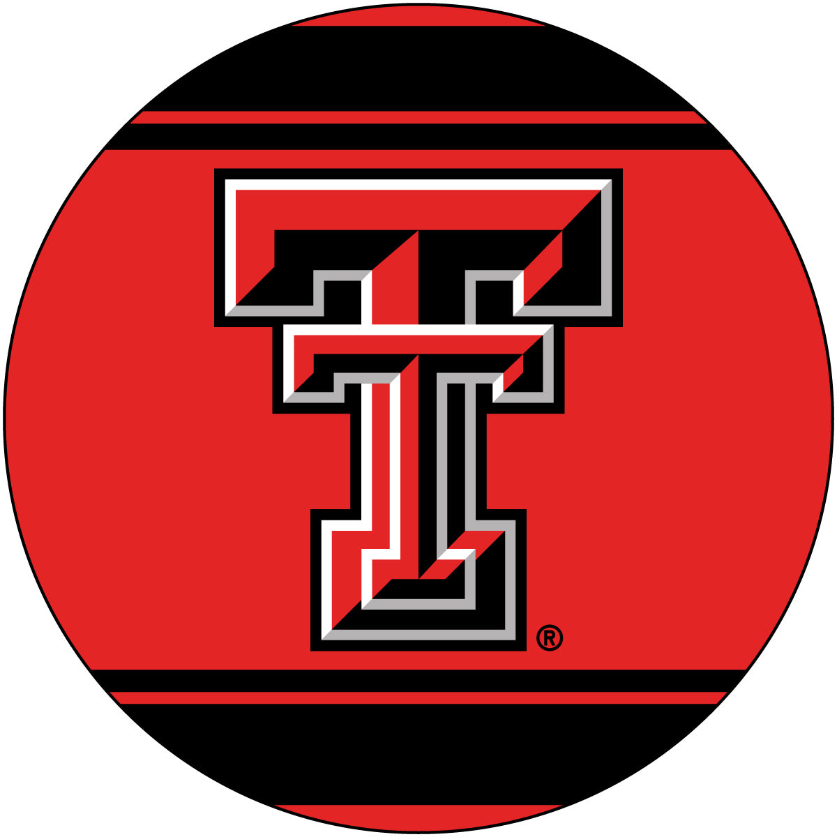 R And R Imports, Inc Texas Tech Red Raiders 4 Inch Round Trendy Polka Dot Magnet