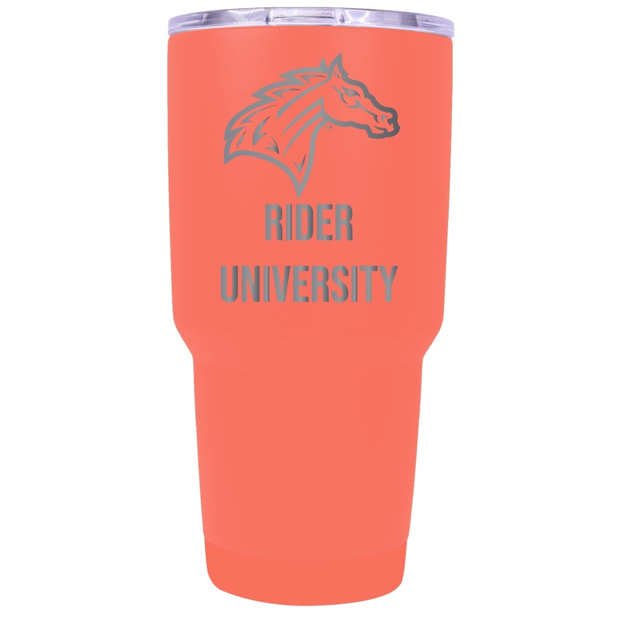 Rider University Broncs 24 Oz Insulated Tumbler Etched - Coral