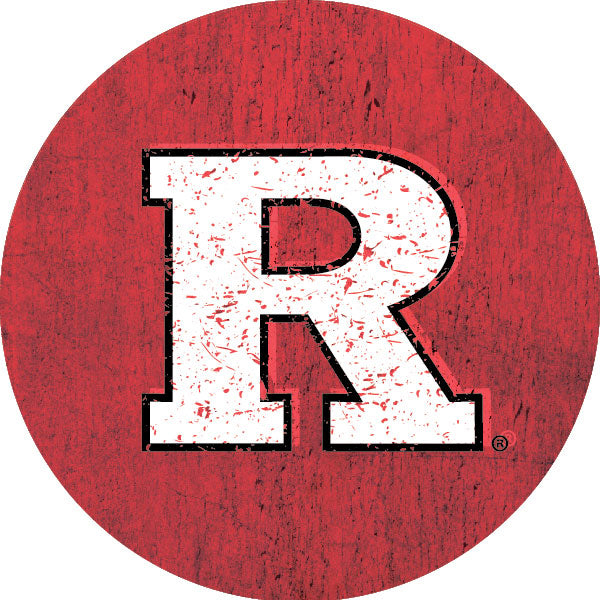 Rutgers Scarlet Knights Distressed Wood Grain 4 Round Magnet