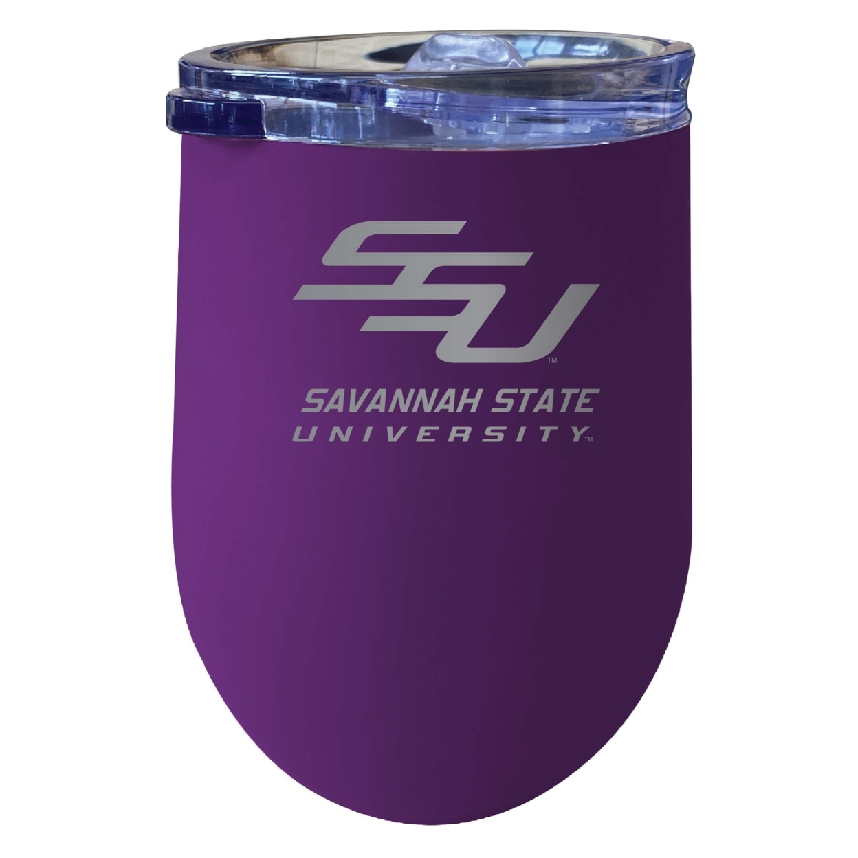 Savannah State University 12 Oz Etched Insulated Wine Stainless Steel Tumbler Purple