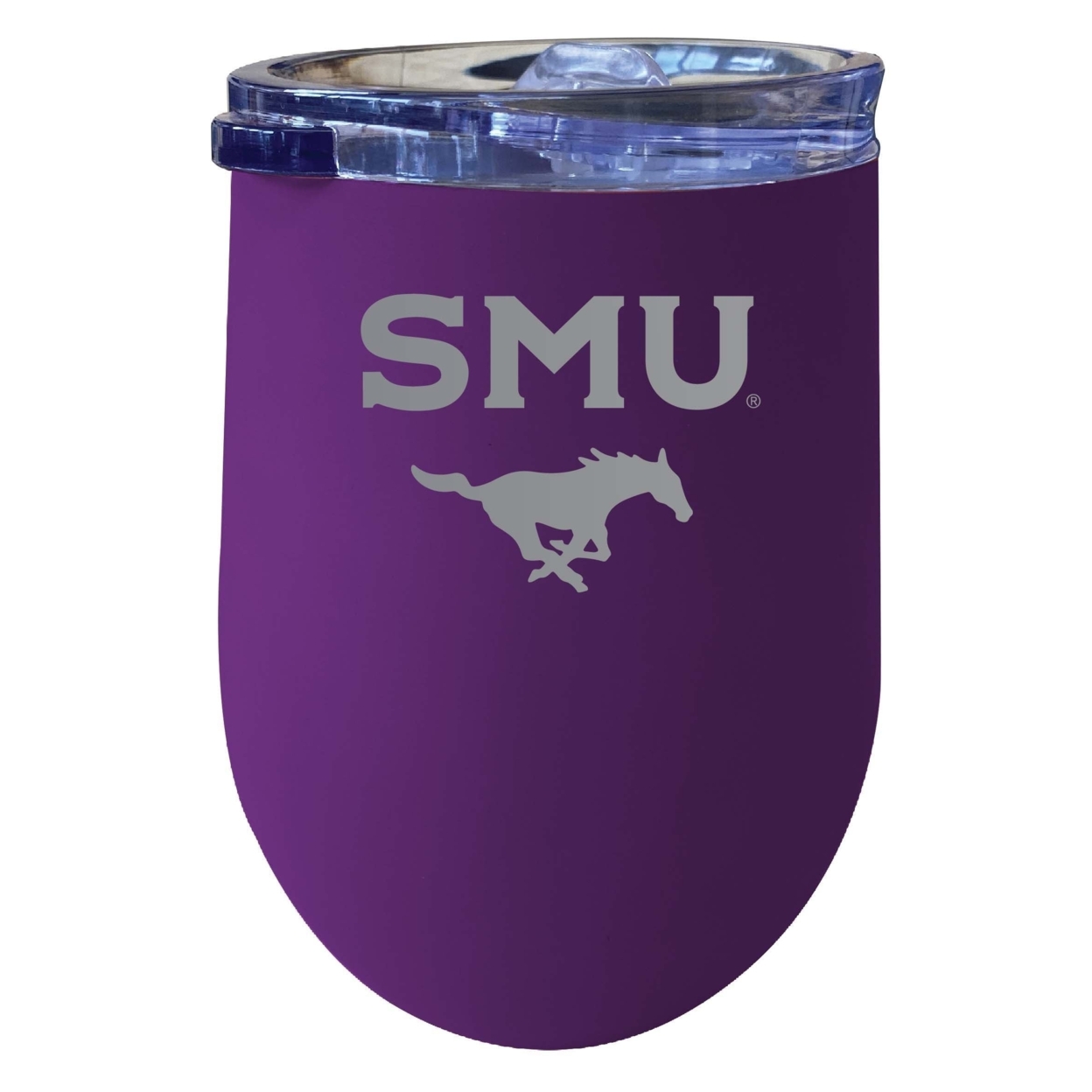 Southern Methodist University 12 Oz Etched Insulated Wine Stainless Steel Tumbler Purple
