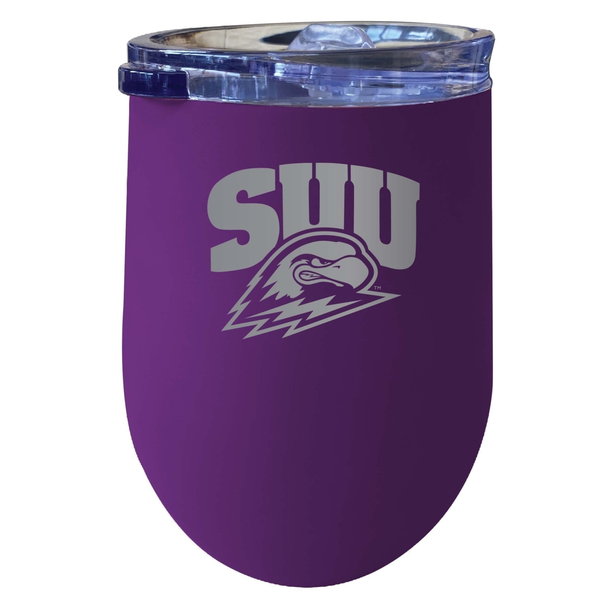 Southern Utah University 12 Oz Etched Insulated Wine Stainless Steel Tumbler Purple