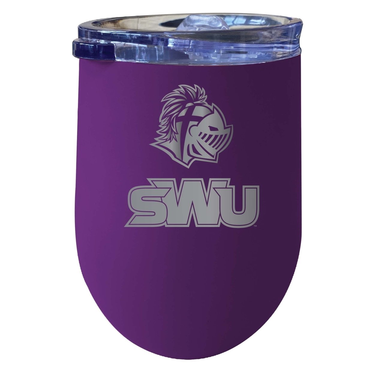 Southern Wesleyan University 12 Oz Etched Insulated Wine Stainless Steel Tumbler Purple