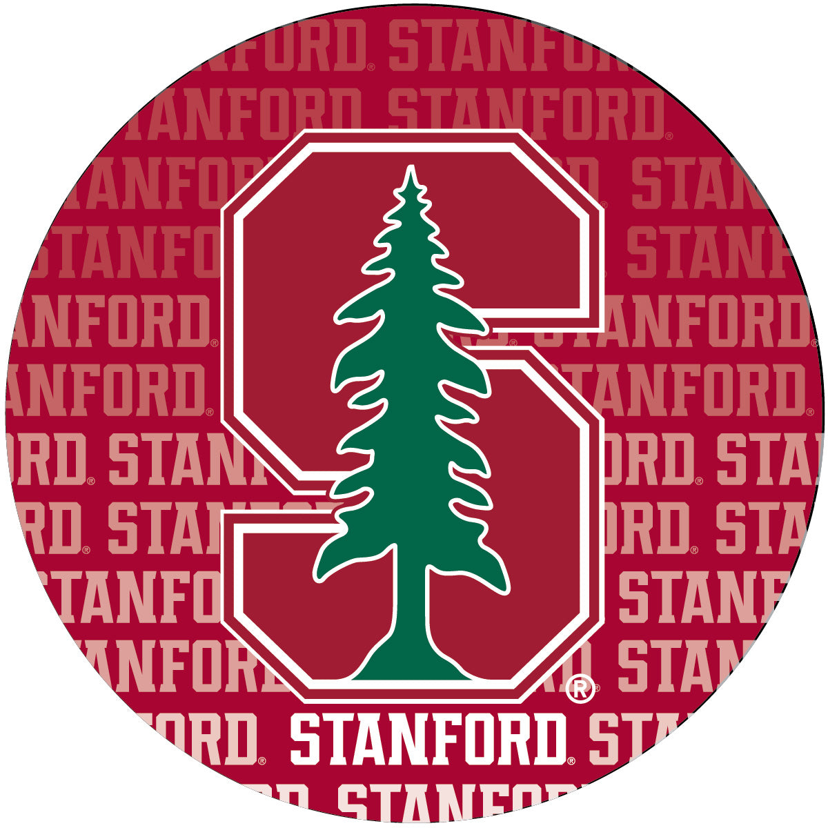 Stanford University 4 Inch Round Word Magnet