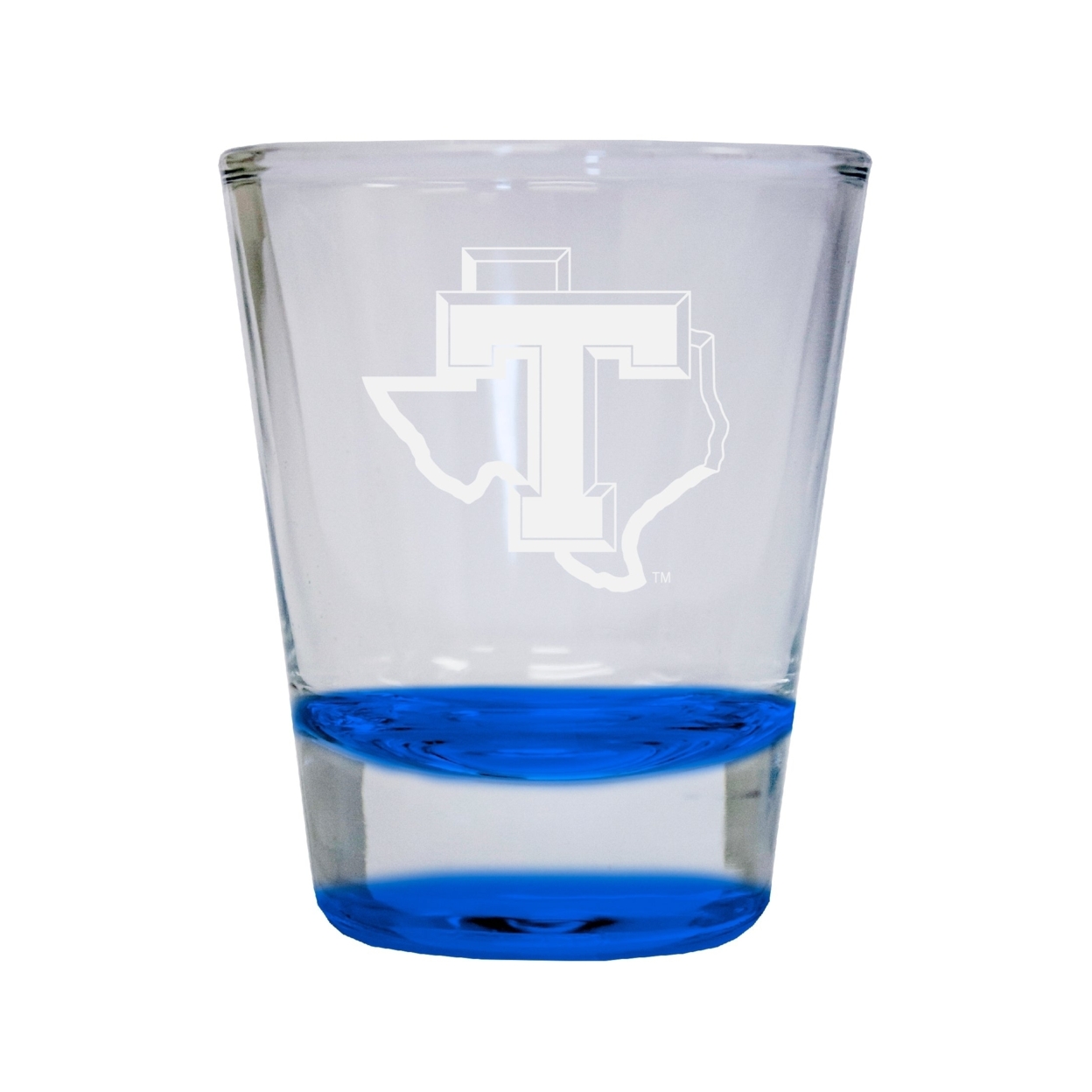 Tarleton State University Etched Round Shot Glass 2 Oz Blue