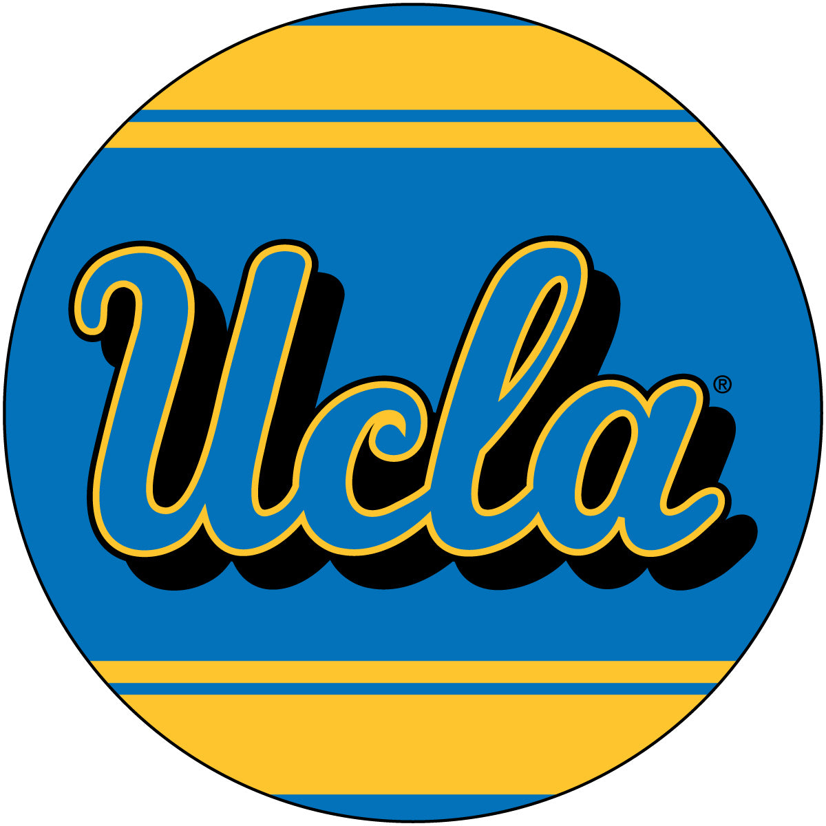 University Of California Los Angeles 4 Inch Round Trendy Polka Dot Magnet