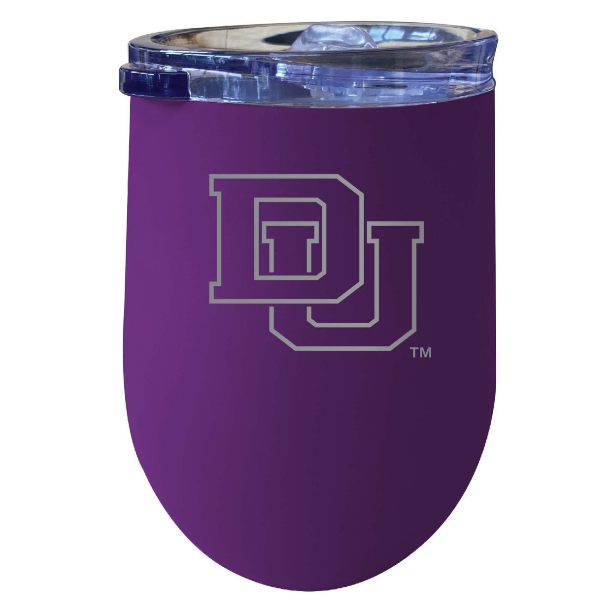 University Of Denver Pioneers 12 Oz Etched Insulated Wine Stainless Steel Tumbler Purple